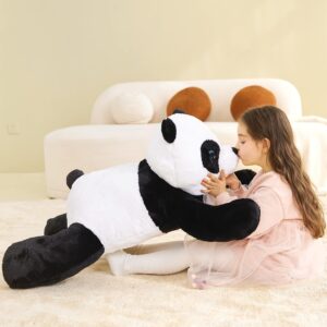 IKASA Giant Panda Stuffed Animal Plush Toy,30" Large Cute Jumbo Soft Toys,Huge Big Size Plushy Fluffy Fat Oversized Plushie,Gifts for Kids Girls