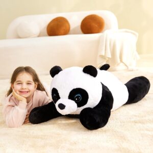 IKASA Giant Panda Stuffed Animal Plush Toy,30" Large Cute Jumbo Soft Toys,Huge Big Size Plushy Fluffy Fat Oversized Plushie,Gifts for Kids Girls