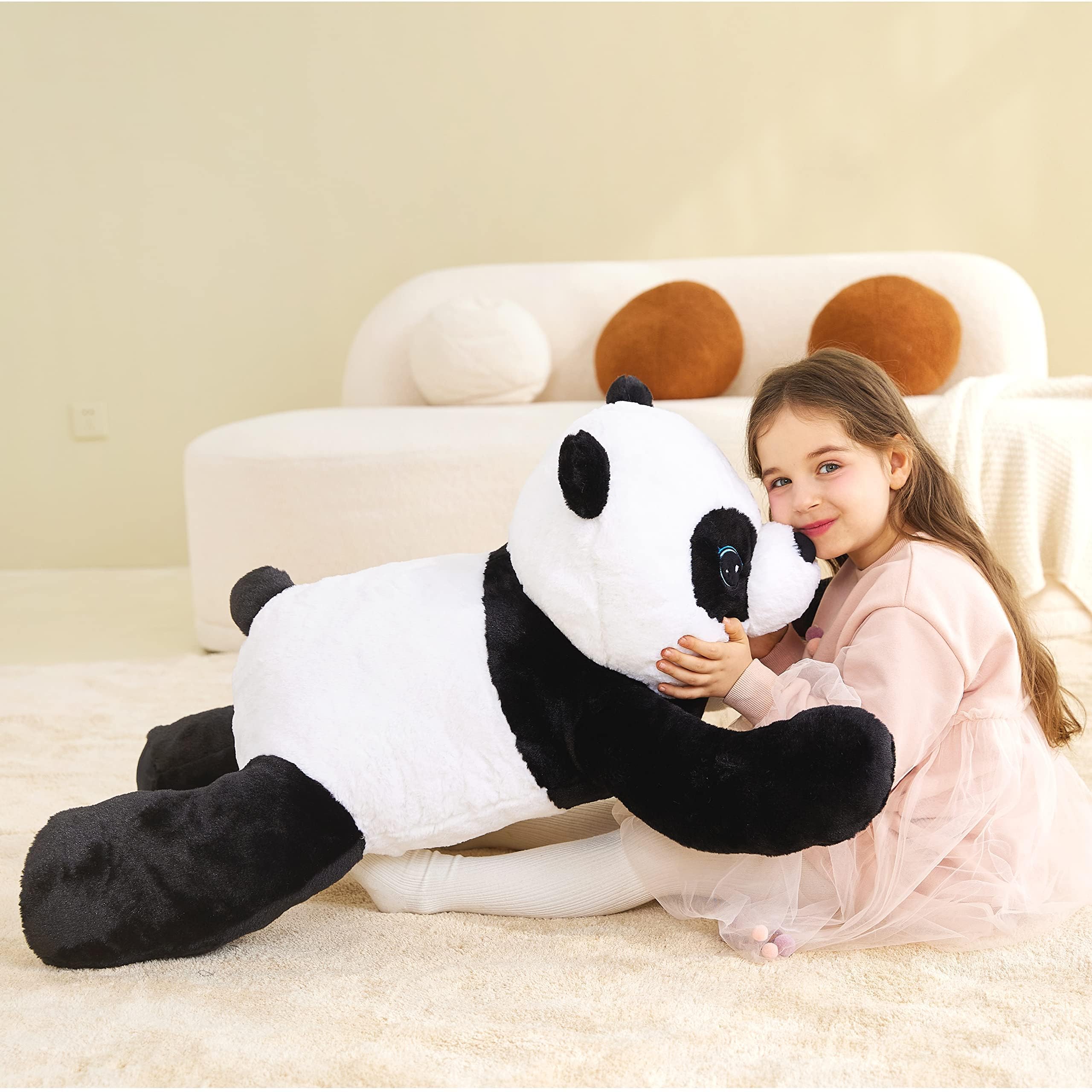 IKASA Giant Panda Stuffed Animal Plush Toy,30" Large Cute Jumbo Soft Toys,Huge Big Size Plushy Fluffy Fat Oversized Plushie,Gifts for Kids Girls