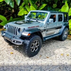 BDTCTK Off-Road 7 Door for Wrangler Diecast Toy Car Model, 1/22 Scale Metal Alloy Vehicle for Kids Boys Girls Adults, Doors Open, Light and Sound, Gifts Gray