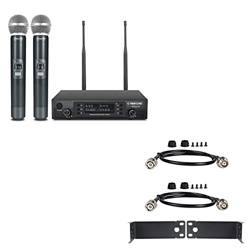 Phenyx Pro Wireless Microphone System PTU-71-2H Bundle with BNC Antenna Kit PH901F