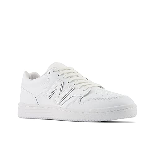 New Balance Unisex-Adult BB480 V1 Sneaker, White/White/White, 8.5