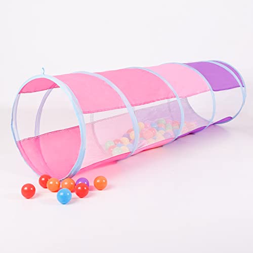 Kids Play Tunnel, Tunnel for Toddlers 1-3, Pop Up Crawl Tunnel Toy for Infant Baby Children Mesh See Through, Collapsible Tent Gift for Girl Boy