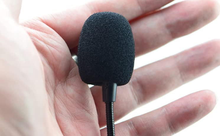 20 Pieces Mini Foam Microphone Windscreen Mic Cover Mini Microphone Windscreen Foam Cover Mini Lapel Headset Microphone Windscreen Foam Cover, 30 x 22mm, 8mm Hole, Black