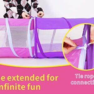 Kids Play Tunnel, Tunnel for Toddlers 1-3, Pop Up Crawl Tunnel Toy for Infant Baby Children Mesh See Through, Collapsible Tent Gift for Girl Boy