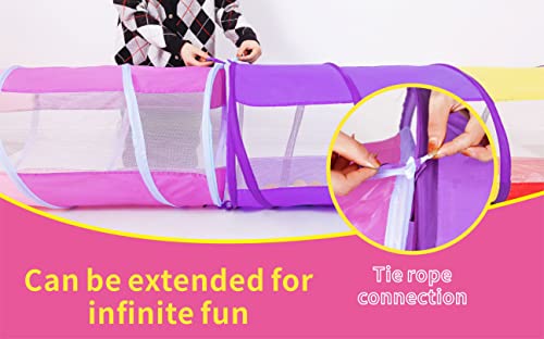 Kids Play Tunnel, Tunnel for Toddlers 1-3, Pop Up Crawl Tunnel Toy for Infant Baby Children Mesh See Through, Collapsible Tent Gift for Girl Boy