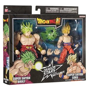 Dragon Stars Series - Dragon Ball Super - Super Saiyan Goku (Battle Damage Ver.) vs Super Saiyan Broly Battle Pack Action Figure Set