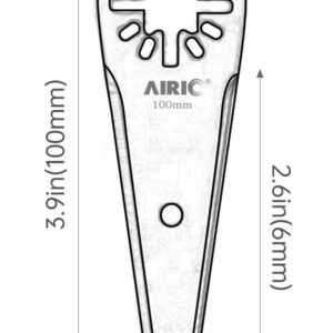 AIRIC Tapered Rigid Scraper Universal, 8 pcs Oscillating Multitool Blades, Compatible with Dewalt Fein Multimaster Porter Cable Black&Decker Bosch Dremel Rockwell etc. 1YQG8P