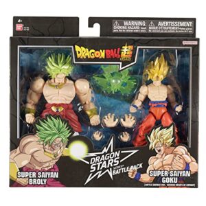 Dragon Stars Series - Dragon Ball Super - Super Saiyan Goku (Battle Damage Ver.) vs Super Saiyan Broly Battle Pack Action Figure Set