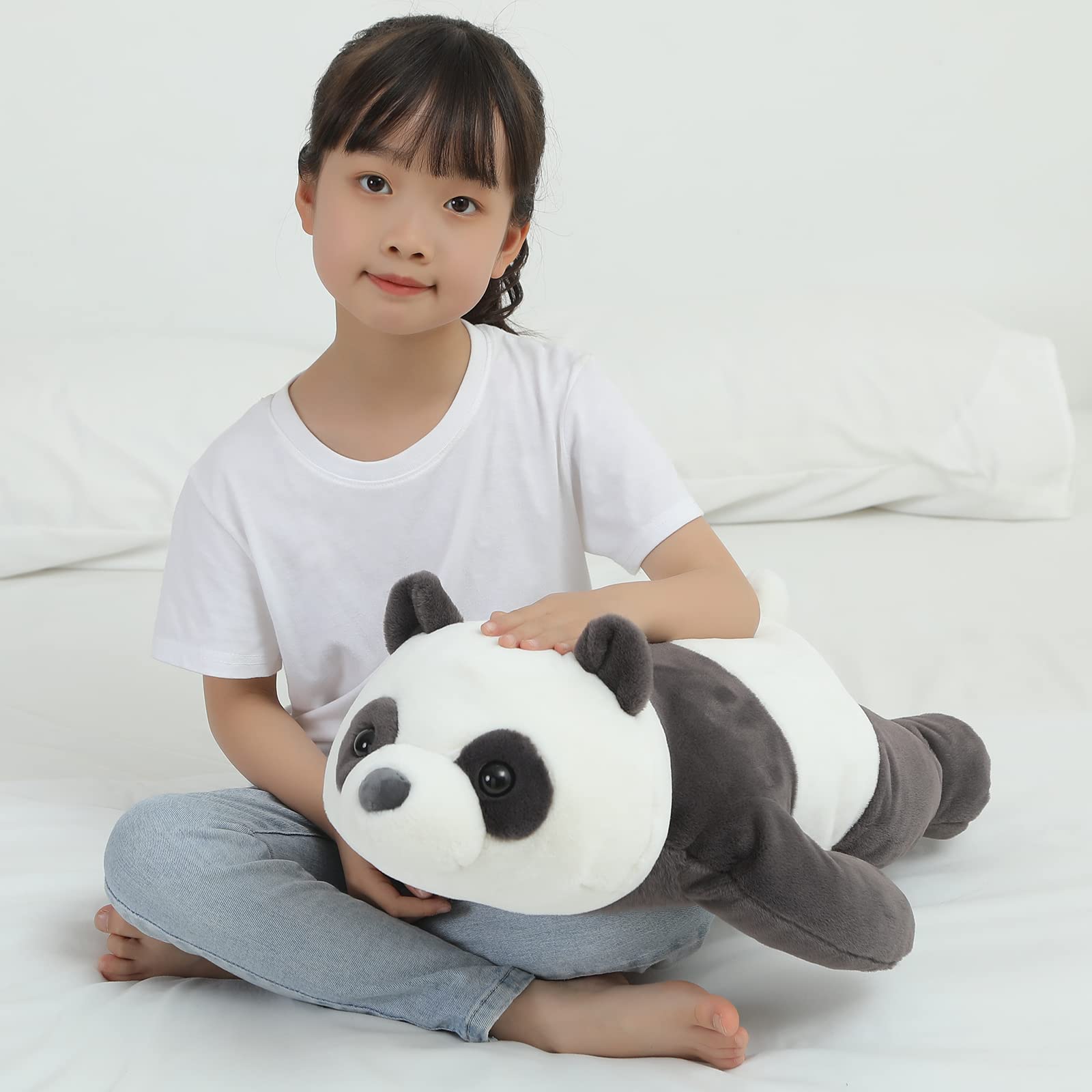 Kashabawangzi 24" Cute Giant Panda Bear Plush Soft Hugging Body Pillow,Large Panda Stuffed Animals Toy Doll Gift for Kids,Girls and Boy,Birthday,Easter