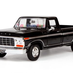 Motormax 1979 Ford F-150 Pickup Classic F150 Pick Up Truck 1:24 Diecast Collectible Model Car Black 79346 All Star Toys Exclusive