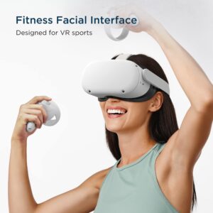 KIWI design Upgraded Face Cushion and VR Weight Controller Fitness Accessories, Compatible with Quest 2