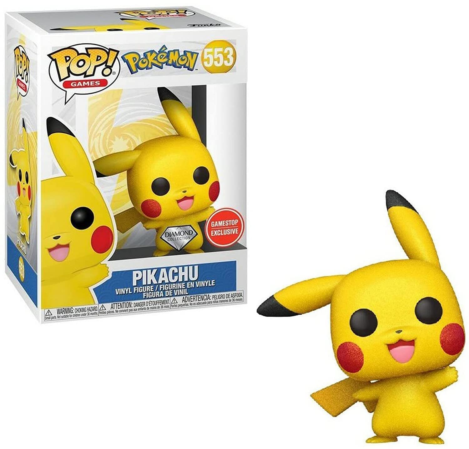 Funko Pop! Games Pokemon Pikachu Waving - Diamond Collection