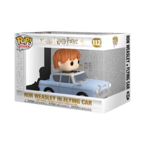 Funko Pop! Ride Super Deluxe: Harry Potter: Chamber of Secrets 20th Anniversary - Ron Weasley in Flying Car, Multicolor