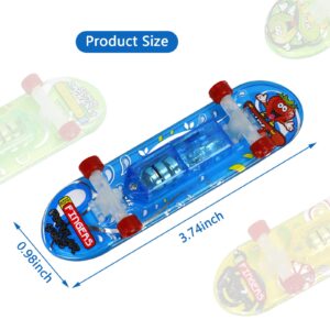 6Pcs Light up Finger Toys Professional Finger Skateboard, Mini Skateboard Fingerboards for Creative Fingertips Movement, Novelty Toys for Adults and Kids Boys Girls Gifts