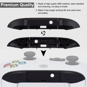 Ikpek 2 Pack Bumpers Replacement LB RB Button for Xbox Series X/S Controllers, Black Shoulder Trigger Buttons Top Middle Bracket for Xbox Series Controller