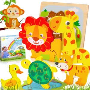 wooden puzzles for toddlers 1-3, montessori toys for 1 2 3 year old boys girls, wooden puzzles gifts toys toddlers, learning educational toys, early development and activity toys gifts for toddlers