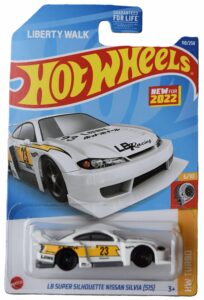 hot wheels lb super silhouette nissan silvia, turbo 6/10 - nissan silvia [white]