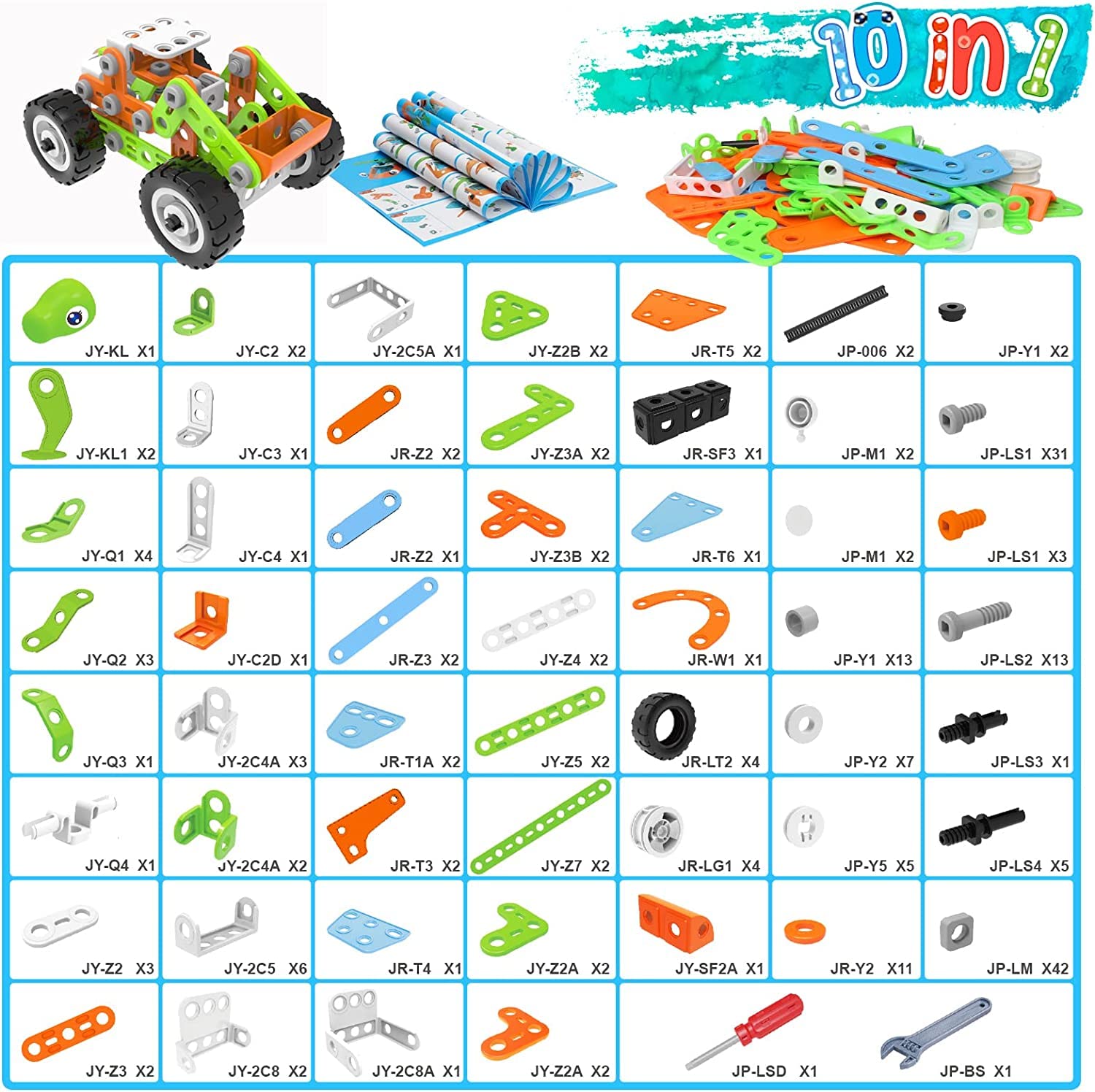 MOONTOY 218PCS STEM Toys Building Toy for Kids Ages 4-8 Boys,Birthday Gifts Game Educational Stem Projects for 5+ Year Old,Building Block Creative Stem Activities for Kids Ages 5-7 4-8 6-8 8-12 Boys