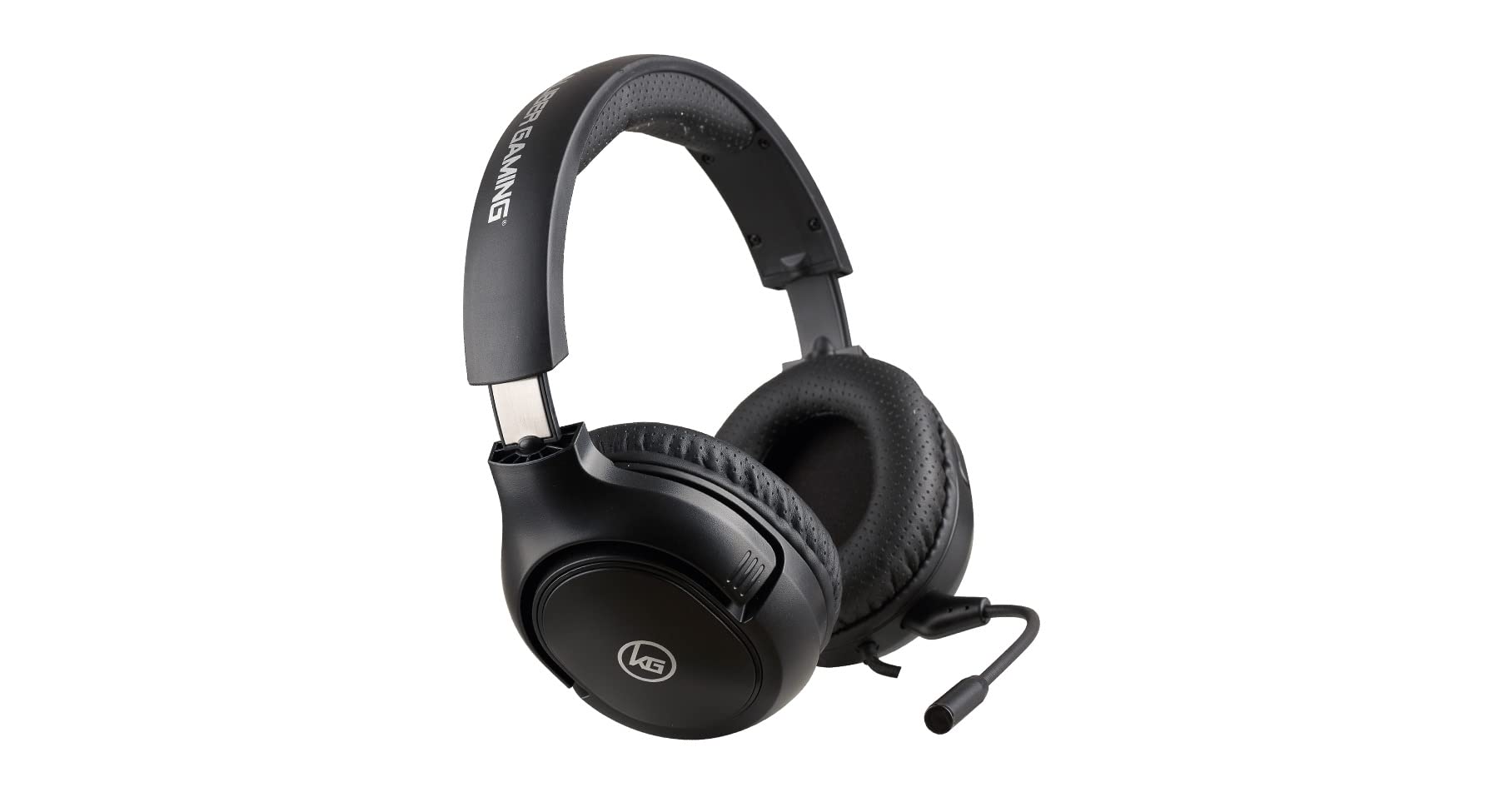 IOGEAR Kaliber UNIKOMM Universal Headset - 50mm Max Bass Drivers - 4-Way Swiveling Noise Isolating Earcups w/Memory Foam - Built-in Volume Control & Mute - Detachable Boom Mic - 3.5mm Connector -