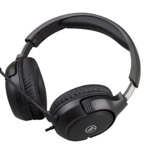 IOGEAR Kaliber UNIKOMM Universal Headset - 50mm Max Bass Drivers - 4-Way Swiveling Noise Isolating Earcups w/Memory Foam - Built-in Volume Control & Mute - Detachable Boom Mic - 3.5mm Connector -