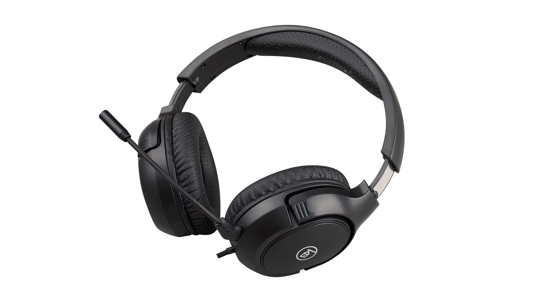 IOGEAR Kaliber UNIKOMM Universal Headset - 50mm Max Bass Drivers - 4-Way Swiveling Noise Isolating Earcups w/Memory Foam - Built-in Volume Control & Mute - Detachable Boom Mic - 3.5mm Connector -