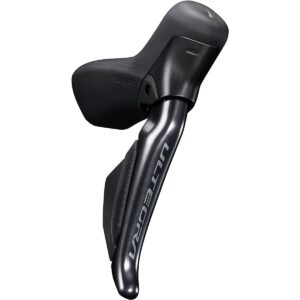 shimano ultegra st-r8170/br-r8170 di2 shift/brake lever and hydraulic disc caliper - 2x12-speed, flat mount, black (left/front)