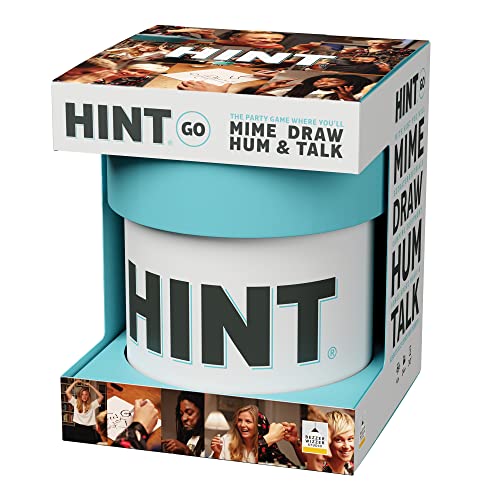 Bezzerwizzer HINT Go Party Game (US Edition) Portable Fun with Hilarious Word-Guessing Challenges! Great for Family Game Night, Ages 14+, 4-8 Players, 45 Minute Playtime, Made