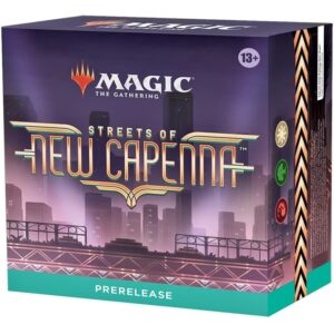 Card Game Magic: The Gathering Prerelease Kit: MTG Streets of New Capenna Cabaretti Red Green White - 6 Packs, Promos, Dice (MTGWCPRKMTGSNCRGW1)