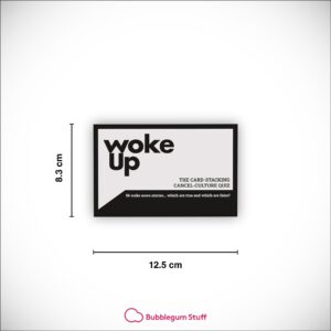 Bubblegum Stuff Woke Up - The Woke AF Trivia Game - Fun True or False Card Stacking Game - Card Games for Adults - Adult Games for Game Night