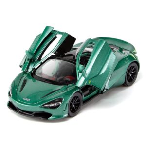 alloy collectible green mclaren 720s toy car model pull back diecast vehicle with lights and sound