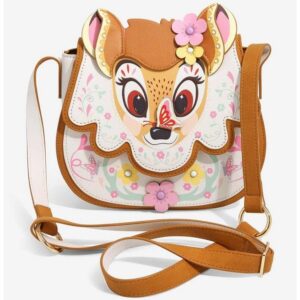 Danielle NicolexDisney Bambi Scallop Saddle Crossbody Bag - Fashion Cosplay Disneybound Cute Crossbody Bags, Multicolor