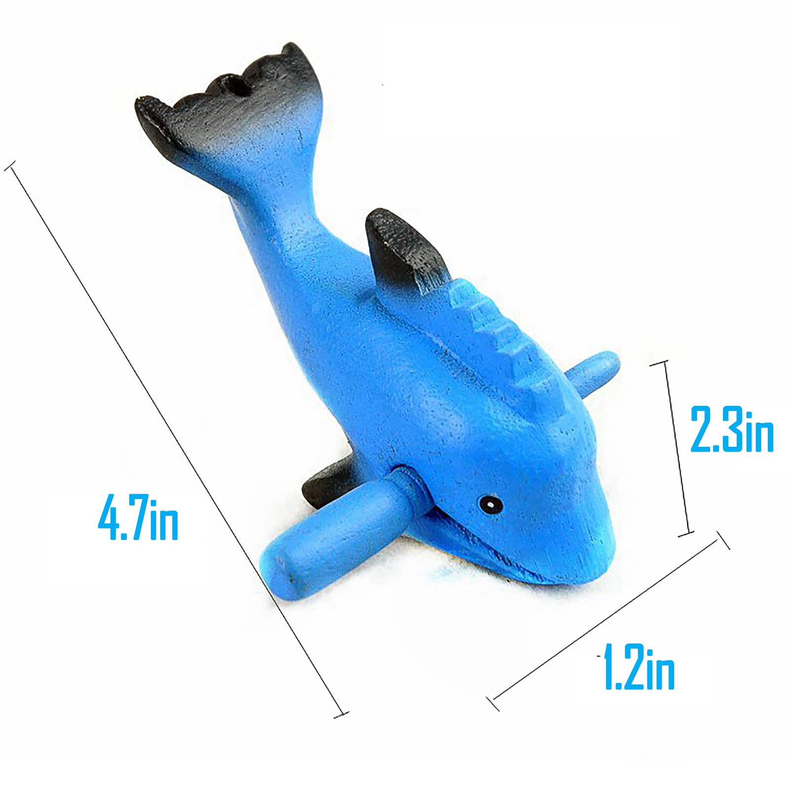 Wooden Instrument - Percussion Musical Tone Block Craft (4# - Dolphins Whistle Guiro)