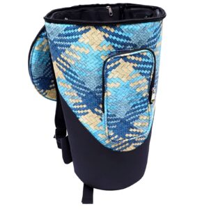 Miwayer Djembe Bag African Drum Case Deluxe Padded Sturdy Shoulders Straps Thicken Waterproof Shockproof Dustproof Only Suitable 8/10/12/13/14'' African Drum (12in, Blue)