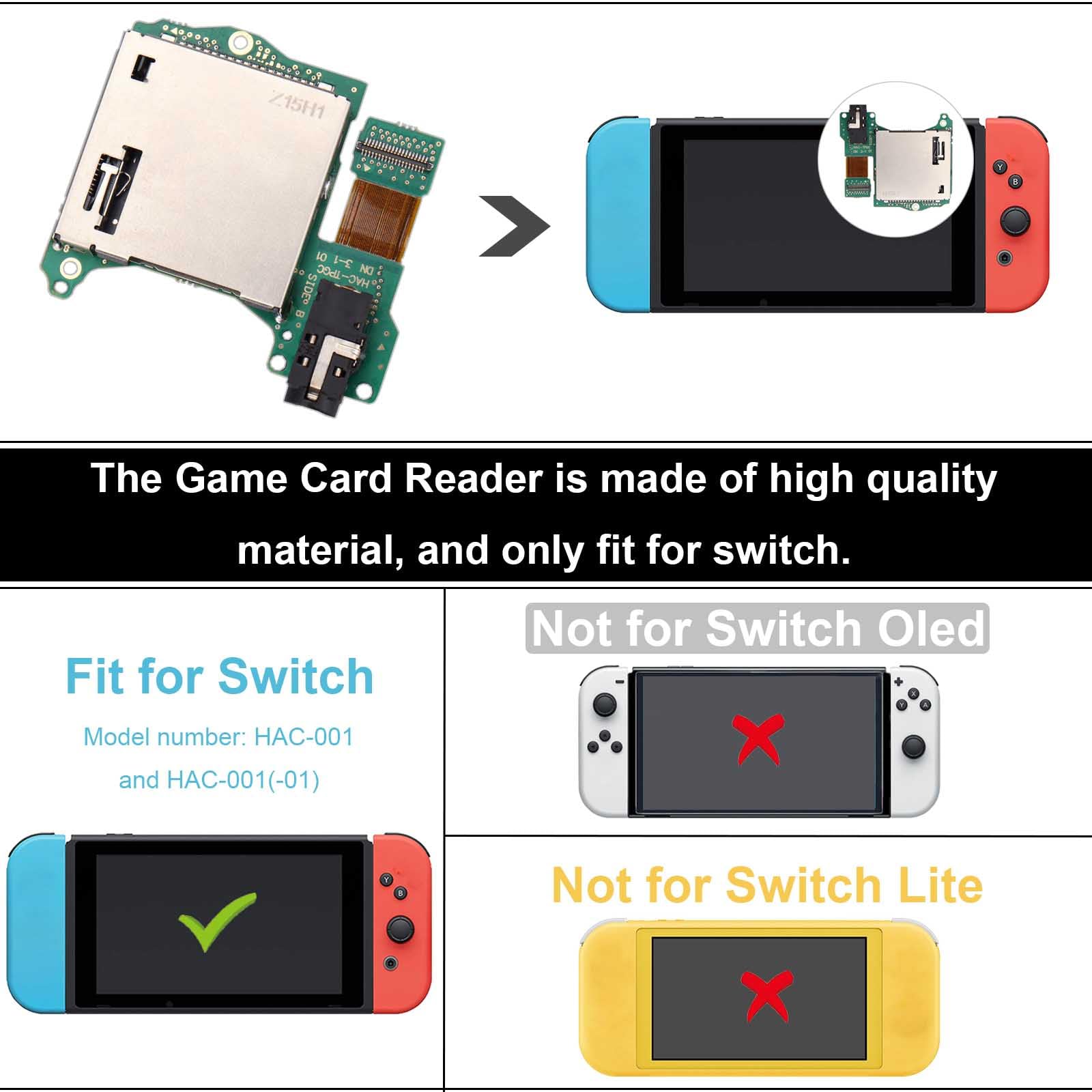 IKPEK Game Card Reader Slot Replacement Compatible with Switch (Third Party)