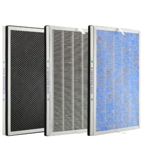 MSA3 True HEPA Filter Replacement Compatible with Membrane Solutions MSA3 and MSA3S Air Purifier 4-in-1 H13 (2 Pack)