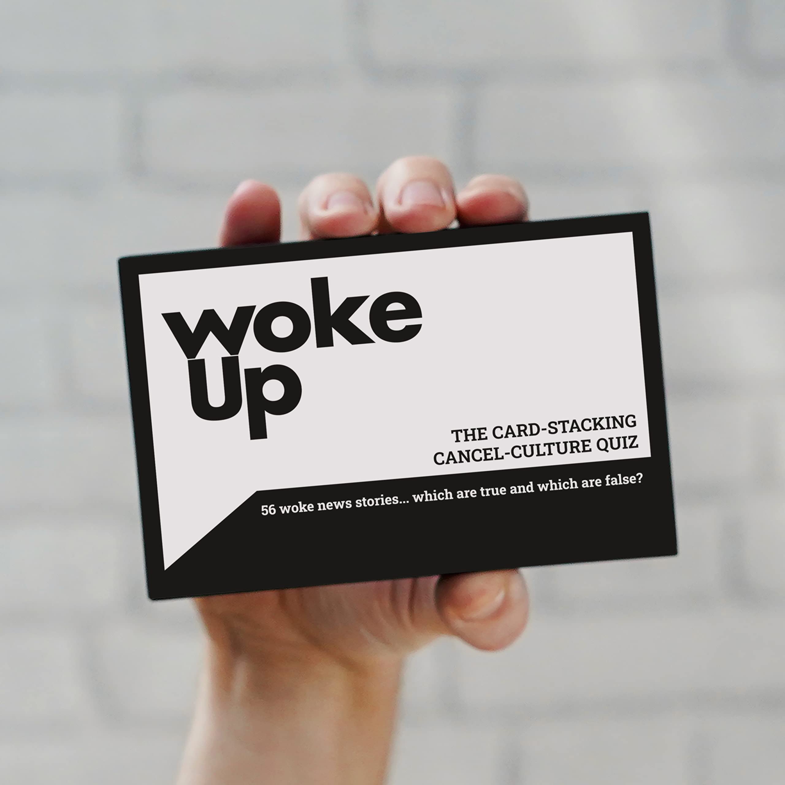 Bubblegum Stuff Woke Up - The Woke AF Trivia Game - Fun True or False Card Stacking Game - Card Games for Adults - Adult Games for Game Night