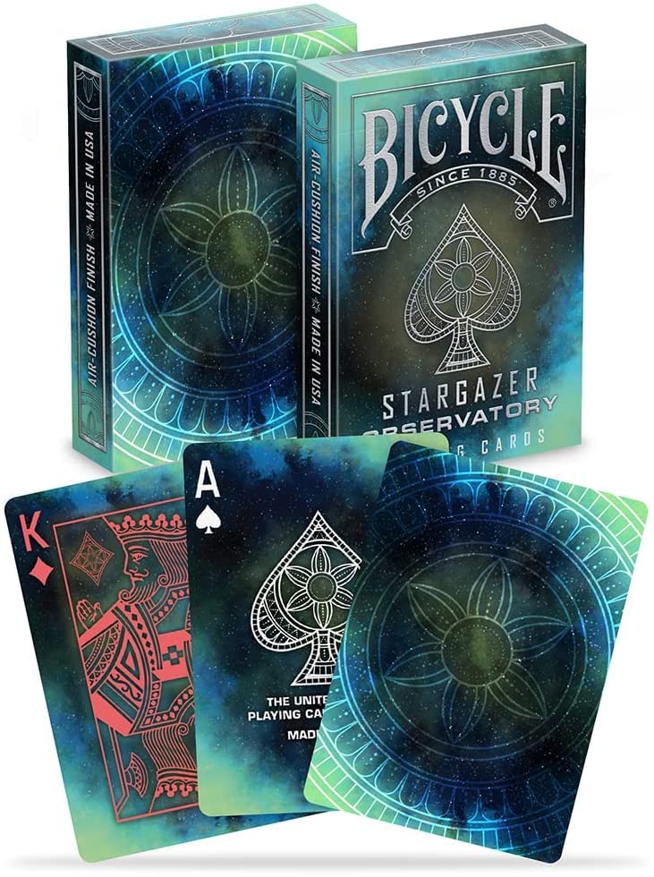 Bicycle Stargazer Collection: 6-Deck Collector's Bundle with New Moon, Observatory, Nebula, Sunspot, and Falling Star Designs