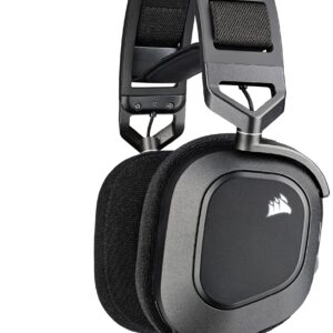 Corsair HS80 RGB USB Premium Gaming Headset with Dolby Audio 7.1 Surround Sound (Broadcast-Grade Omni-Directional Microphone, Memory Foam Earpads, High-Fidelity Sound, Durable Construction) Carbon