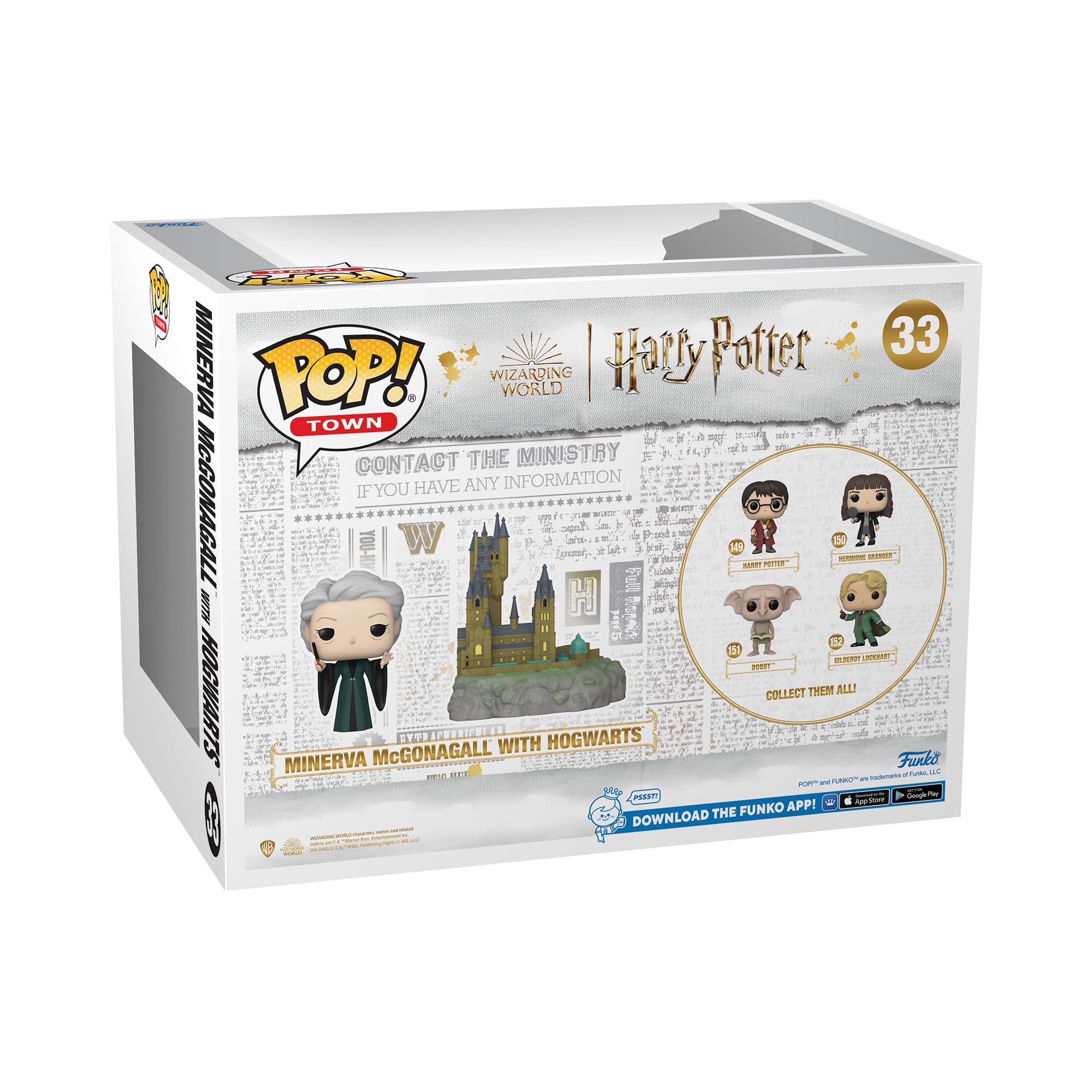 Funko Pop! Town: Harry Potter: Chamber of Secrets 20th Anniversary - Minerva with Hogwarts, Multicolor