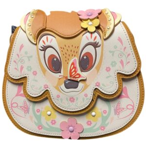 Danielle NicolexDisney Bambi Scallop Saddle Crossbody Bag - Fashion Cosplay Disneybound Cute Crossbody Bags, Multicolor