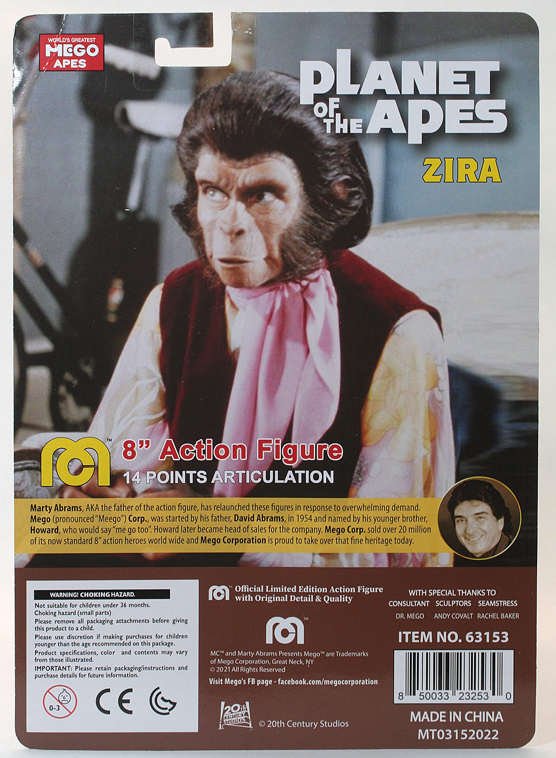 MEGO CORPORATION Planet of The Apes: Zira 8-Inch Action Figure