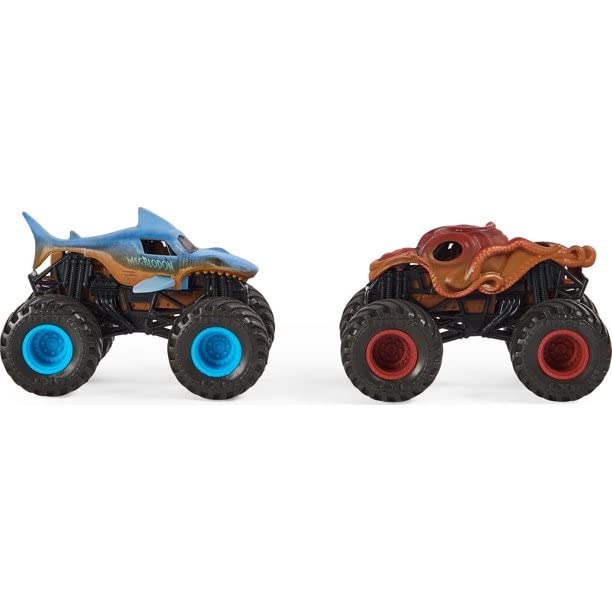 Monster Jam 1:64 2-Pack (Color Change) Megalodon vs. Octon8er