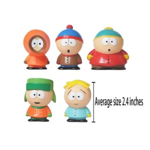 ZJYJING Cartoon Characters Figure Toys Set of 5, Desktop Car Ornament Decorations Average 2.4"