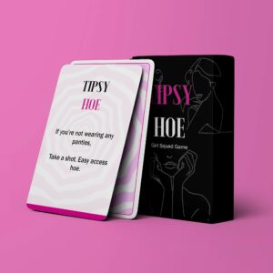 Tipsy Hoe Girl's Night Game - Ladies Night Game for Party Nights, Bachelorette Parties and Bridal Shower Game - Drinking Games - (A Girls Night Drinking Game)