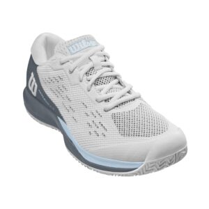 wilson women's rush pro ace pickler sneaker, white/grey/baby blue, 10.5