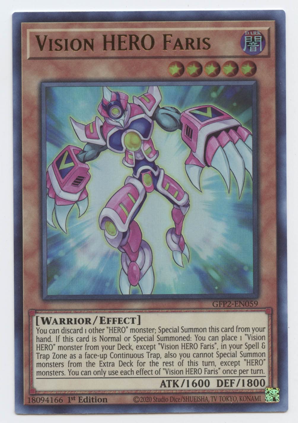 Vision Hero Faris - GFP2-EN059 - Ultra Rare - 1st Edition