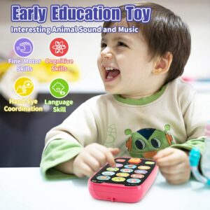 1 Year Old Girl Gifts Baby Toys 12-18 Months Interactive Learning Cell Phones Toy with Music Infant and Toddler, Toys for 1 Year Old Boy Gifts