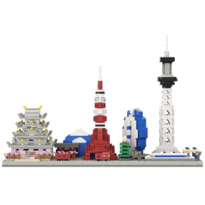 SEMKY Micro Mini Blocks Japan Skyline Famous Landmark Collection Model Set,(1888Pieces) -Japanese Building and Architecture Toys Gifts for Kid and Adult