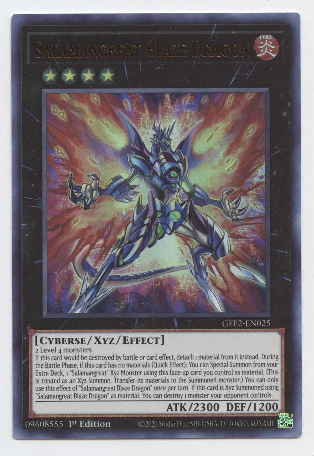 Salamangreat Blaze Dragon - GFP2-EN025 - Ultra Rare - 1st Edition